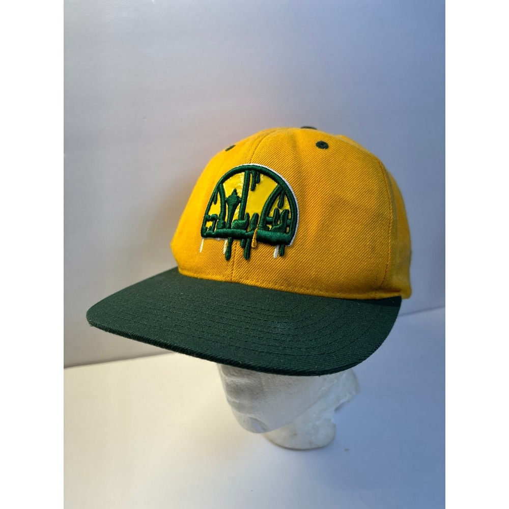 Mitchell Ness Seattle SuperSonics Drip‎ Hat (adjustable back strap)